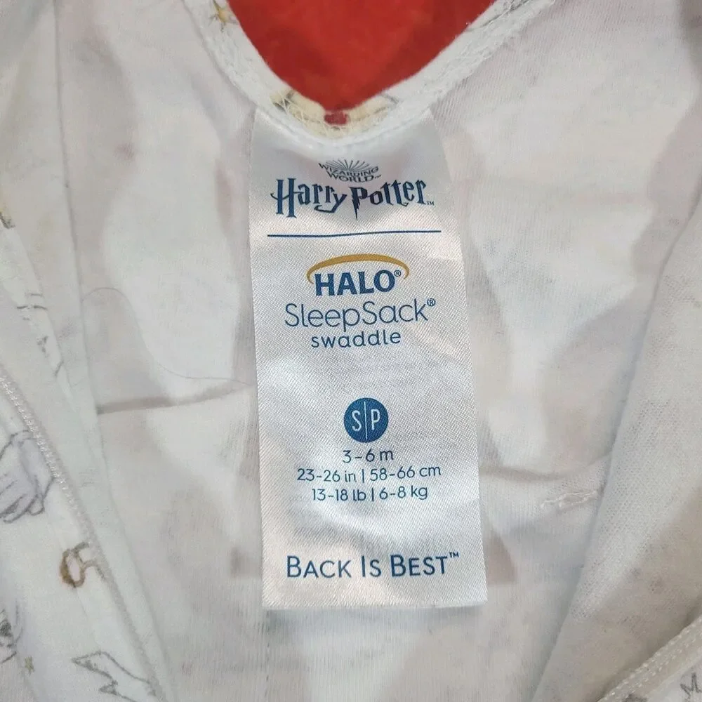Harry Potter Halo Sleep Sack Swaddle 3-6 Mths 3 Way Blanket 2 Way Zip Owl